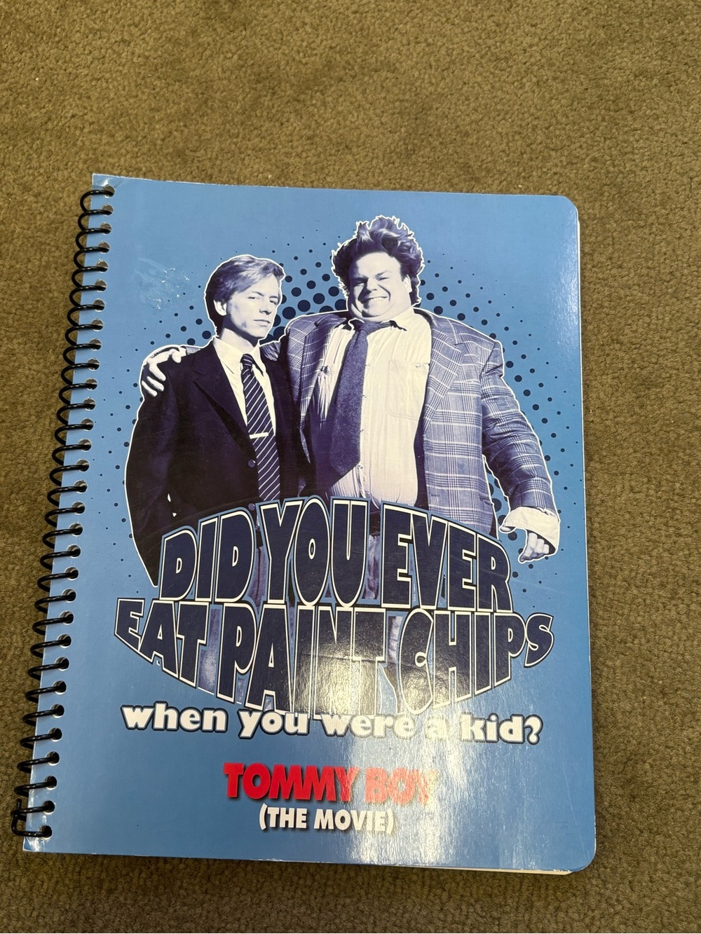 Tommy Boy Movie Paint Chips Notebook Chris Farley